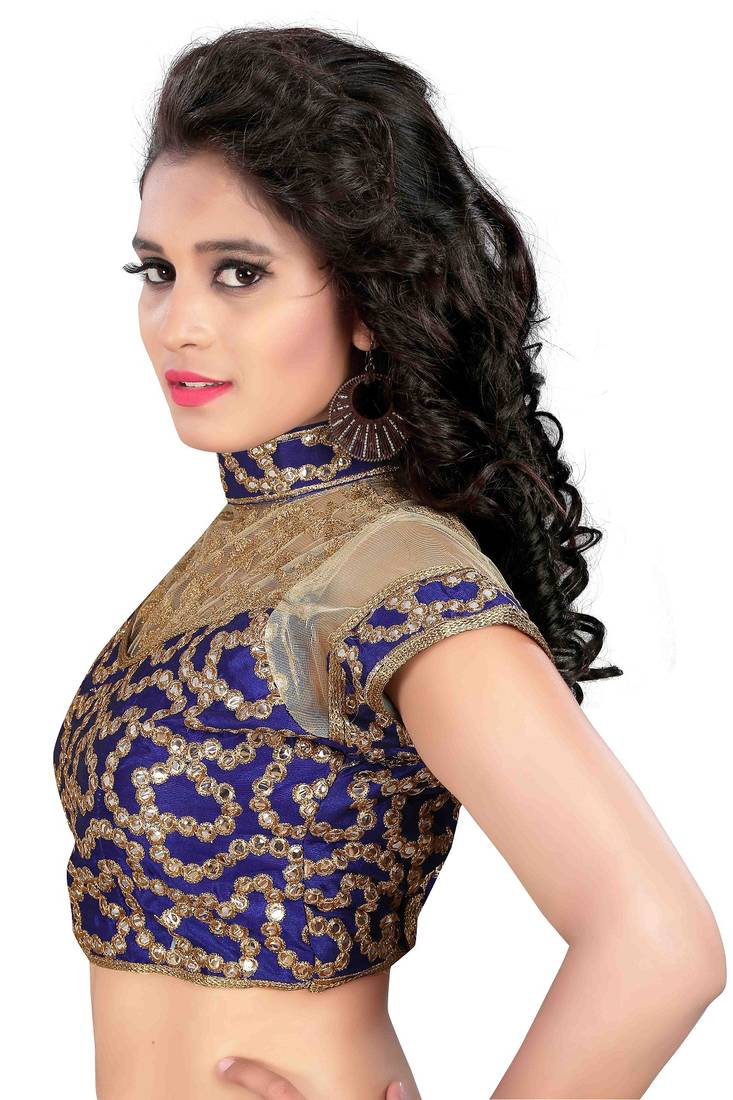 Multicolor cotton embroidery readymade blouse Fastkharidi 1485459