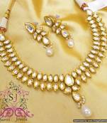 Kundan & Meenakari Gold Look Necklace Set