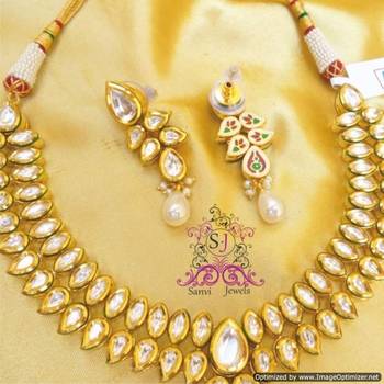 Kundan & Meenakari Gold Look Necklace Set 3