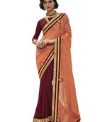 Multicolor embroidered georgette saree with blouse