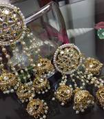 Kundan Real Look Gold Foil  Big Danglers
