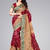 Beige printed cotton silk saree with blouse