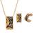 Enamel Gold Scroll pendants Set for Women