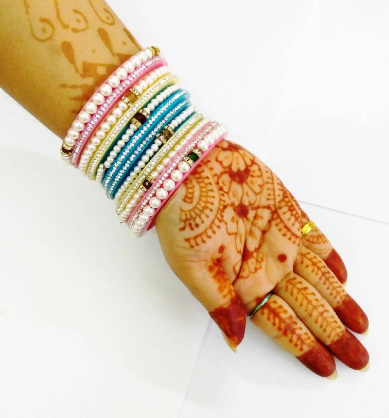 Mehandi Bangles Design Simple Kangan Design Mehndi Multicolour Chuda Kangan  Kada Bangle