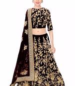 Black embroidered banglory silk  ghagra choli