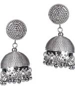 Silver Elegant Designer Jhumka Earrings For Womens