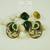 Designer Rare Huge Stud Bali Style CZ Zircone Earrings