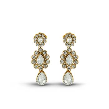 Gracefull Design Austrian Stone Gold Finishing Necklace Set With Maang Tikka 3