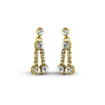 Austrian Stone With Pearl Gold Finishing Party Wear Necklace Set With Maang Tikka 3