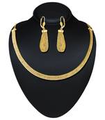 Gleaming Design Austrian Stone Gold Finishing Necklace Set