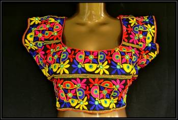 Multicolor kutch embroidered readymade blouse 1