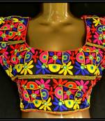 Multicolor kutch embroidered readymade blouse