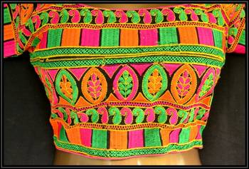 Multicolor kutch embroidered readymade blouse 2