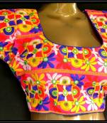 Multicolor kutch embroidered readymade blouse