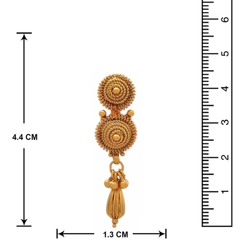 JFL - Traditional Ethnic One Gram Gold Plated Bead Designer Necklace Set