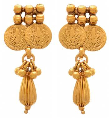 JFL - Traditional Ethnic Temple Goddess Laxmi Coin One Gram Gold Plated Mangalsutra  2