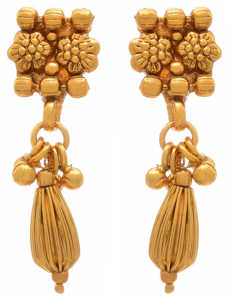 JFL - Traditional Temple Ethnic One Gram Gold Plated Goddess Laxmi Coin Mangalsutra 