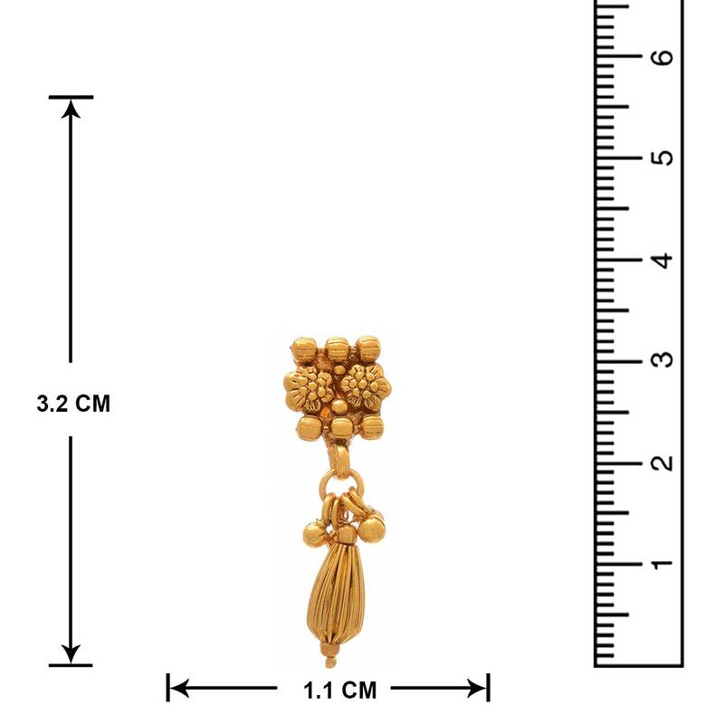 JFL - Traditional Temple Ethnic One Gram Gold Plated Goddess Laxmi Coin Mangalsutra 