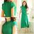 Green plain chiffon stitched kurti