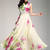 cream georgette floral print kurti