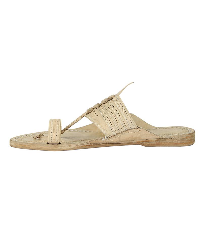 Punching and lace design men kolhapuri chappal KORAKARI 1490015