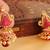 Pink gold plated jhumkas