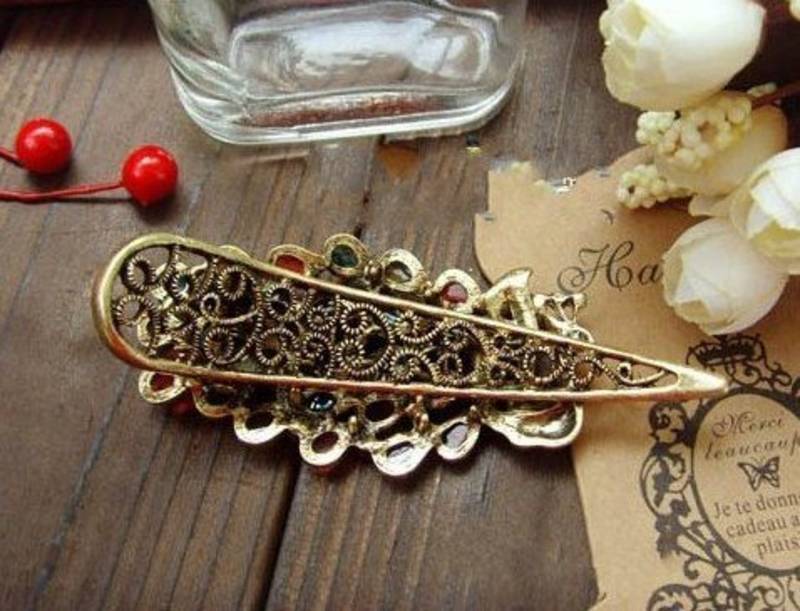 Peacock Hair Clip