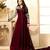 Maroon georgette embroidered semi stitiched salwar with dupatta