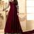 Maroon georgette embroidered semi stitiched salwar with dupatta