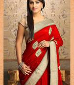  Gorgeous New Attractive Red Designer Saree