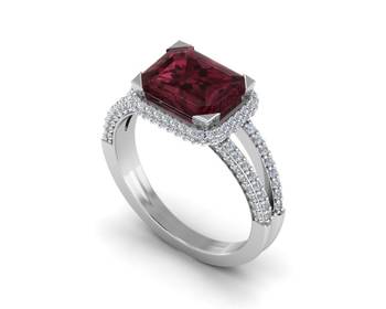 Micreation Brand New Cubic Zirconia Sterling Silver Ring Model No.MSR0017 1