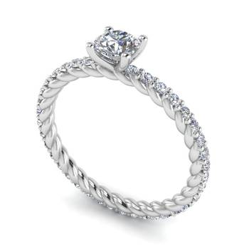Micreation Brand New Cubic Zirconia Sterling Silver Ring Model No.MSR0023 1