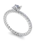 Micreation Brand New Cubic Zirconia Sterling Silver Ring Model No.MSR0023
