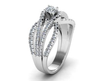 Micreation Brand New Cubic Zirconia Sterling Silver Ring Model No.MSR0033 1
