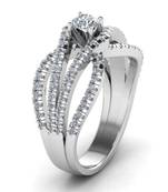 Micreation Brand New Cubic Zirconia Sterling Silver Ring Model No.MSR0033