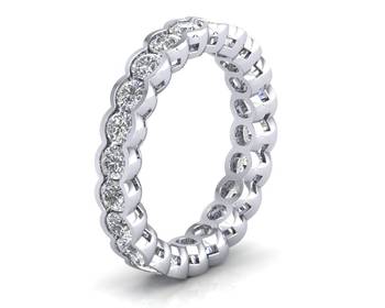 Micreation Brand New Cubic Zirconia Sterling Silver Ring Model No.MSR0036 1