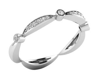 Micreation Brand New Cubic Zirconia Sterling Silver Ring Model No.MSR0053 1