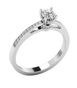 Micreation Brand New Cubic Zirconia Sterling Silver Ring Model No.MSR0055