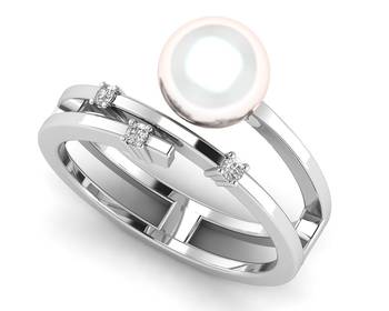 Micreation Brand New Cubic Zirconia Sterling Silver Ring Model No.MSR0065 1