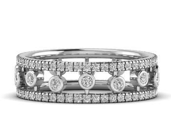 Micreation Brand New Cubic Zirconia Sterling Silver Ring Model No.MSR0073 1