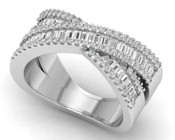 Micreation Brand New Cubic Zirconia Sterling Silver Ring Model No.MSR0075 1