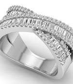 Micreation Brand New Cubic Zirconia Sterling Silver Ring Model No.MSR0075