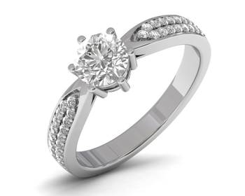Micreation Brand New Cubic Zirconia Sterling Silver Ring Model No.MSR0076 1