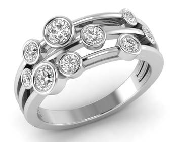 Micreation Brand New Cubic Zirconia Sterling Silver Ring Model No.MSR0082 1