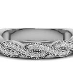 Micreation Brand New Cubic Zirconia Sterling Silver Ring Model No.MSR0086