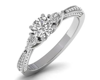 Micreation Brand New Cubic Zirconia Sterling Silver Ring Model No.MSR0095 1