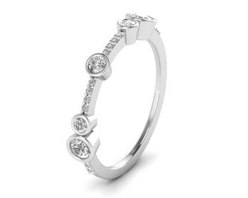 Micreation Brand New Cubic Zirconia Sterling Silver Ring Model No.MSR0096 1