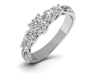 Micreation Brand New Cubic Zirconia Sterling Silver Ring Model No.MSR0097 1