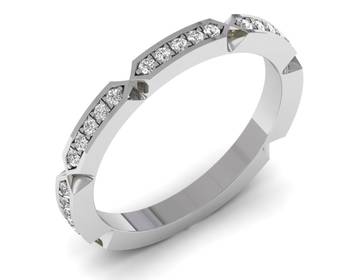Micreation Brand New Cubic Zirconia Sterling Silver Ring Model No.MSR0099 1