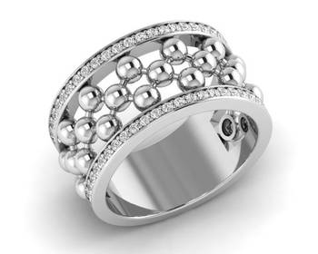 Micreation Brand New Cubic Zirconia Sterling Silver Ring Model No.MSR0100 1